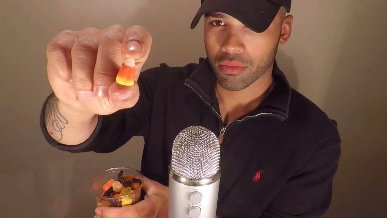 (ASMR) Eating Halloween Gummie Candies | Whispering | Ramble