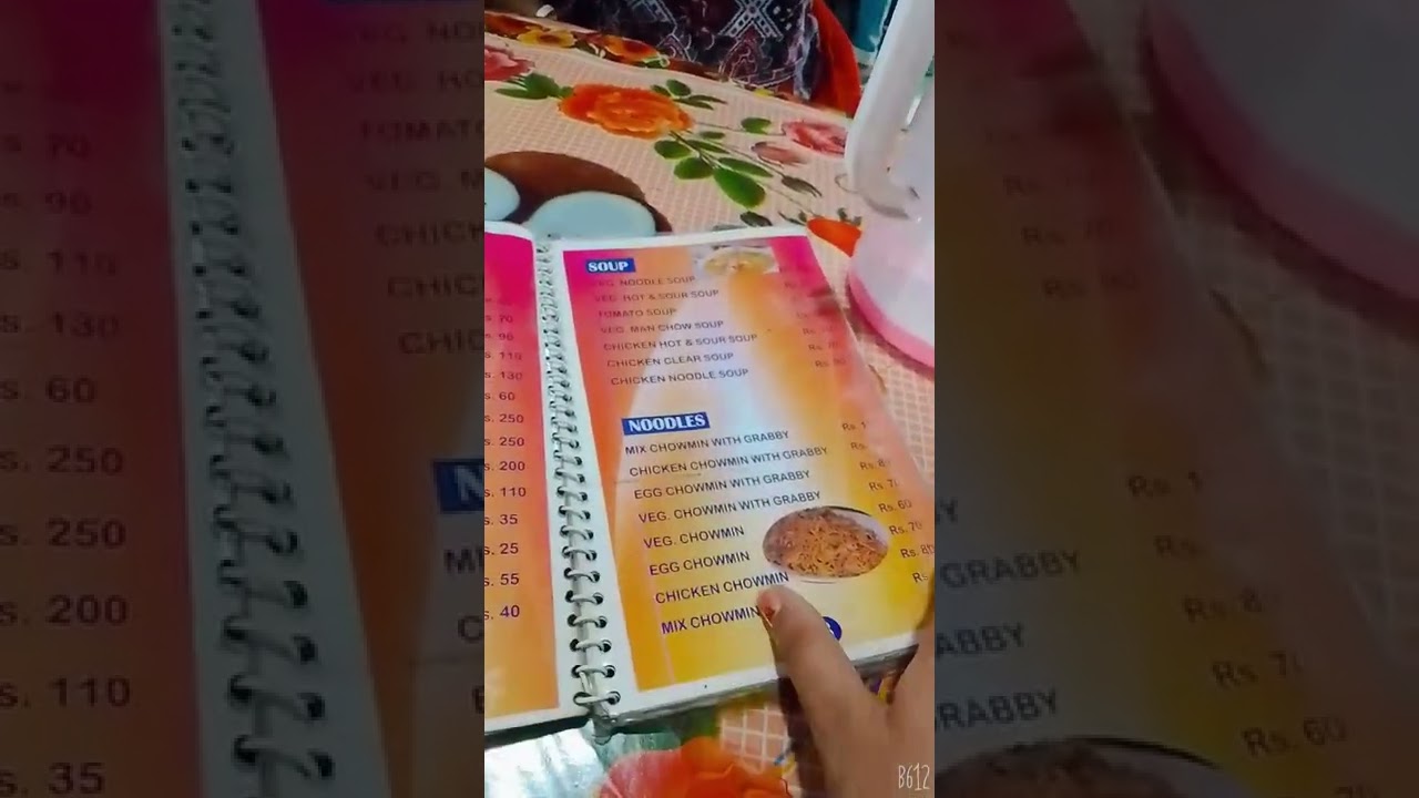 menue  card of sudhamrit hotel .in bero