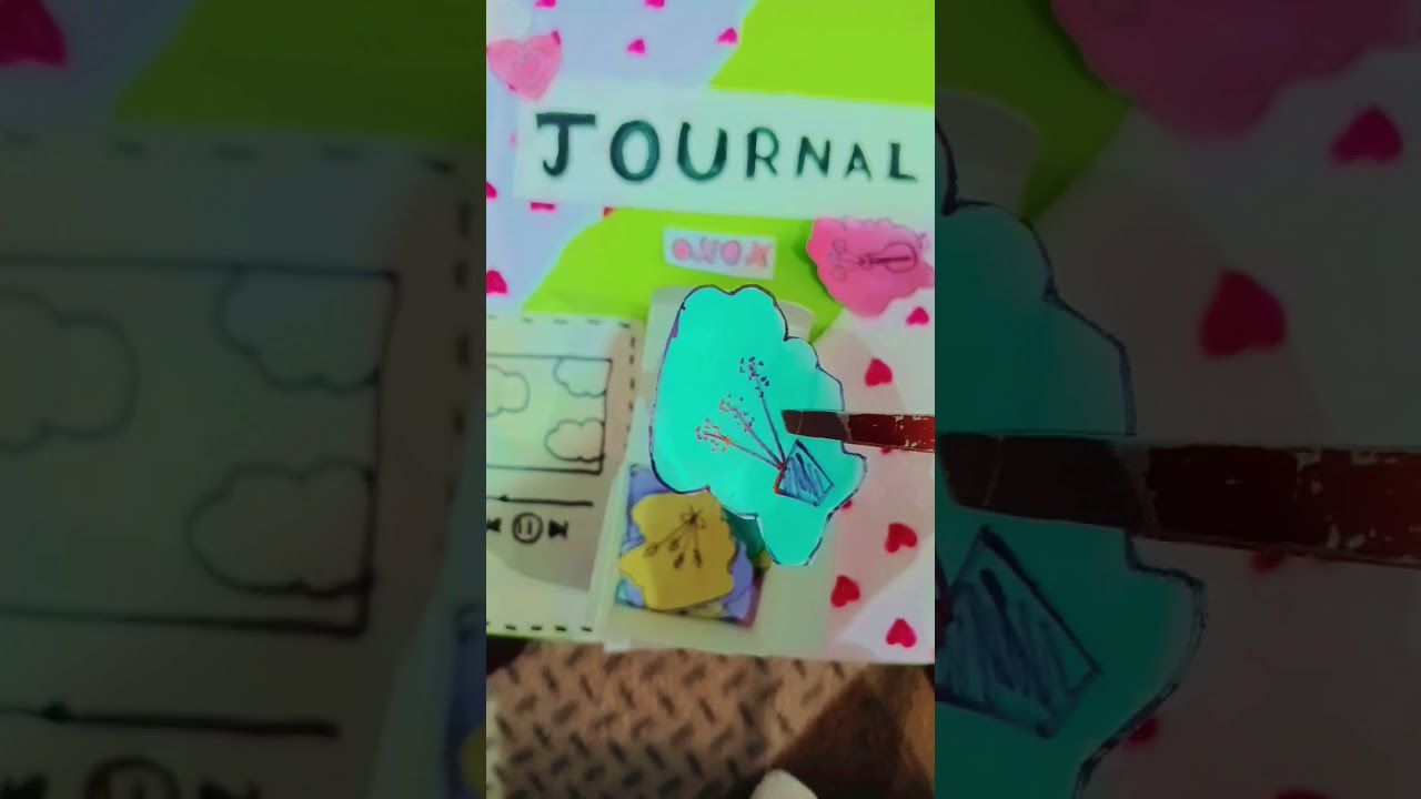 journal on the notebook cover 