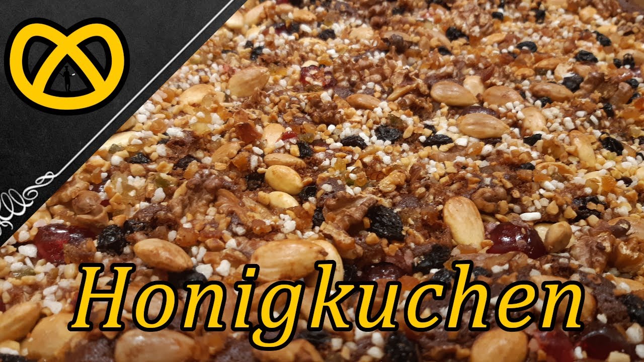 Honigkuchen Rezept | Gewürzkuchen mit Weihnachtlichen Belag