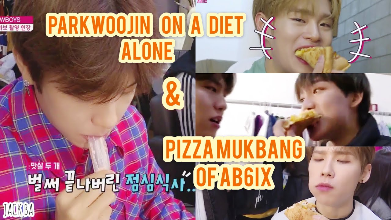 [ENGSUB] [AB6IX] 식단관리중인 박우진 Parkwoojin & 약올리면서 피자 먹방찍는 에이비식스 멤버들
