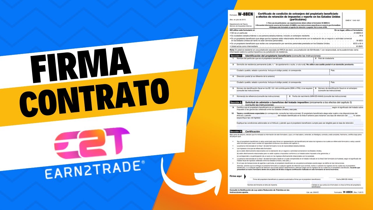✅Cómo rellenar y firmar los contratos de Earn2trade una vez paso una prueba de fondeo en 2025