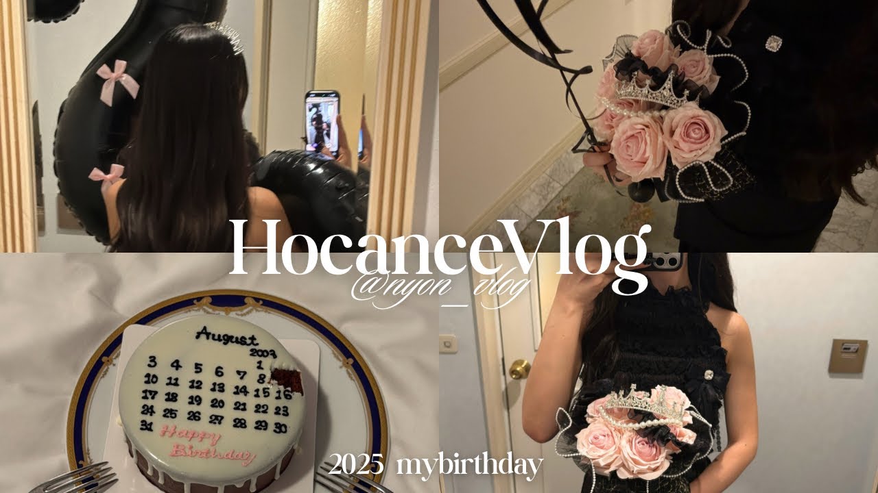 trip vlog｜ブラックとピンクで可愛く映える誕生日ホカンス🎂🥂｜ 22歳も可愛くスタート🎀🪽ホテルモントレ大阪/センイルケーキ/大阪カフェ