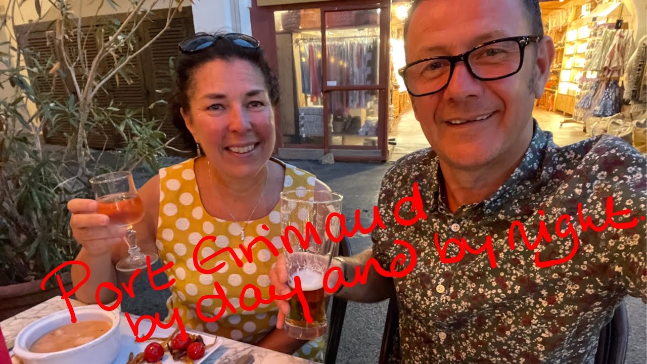 Travelling through France in a motorhome with dogs. Port Grimaud by day and by night.