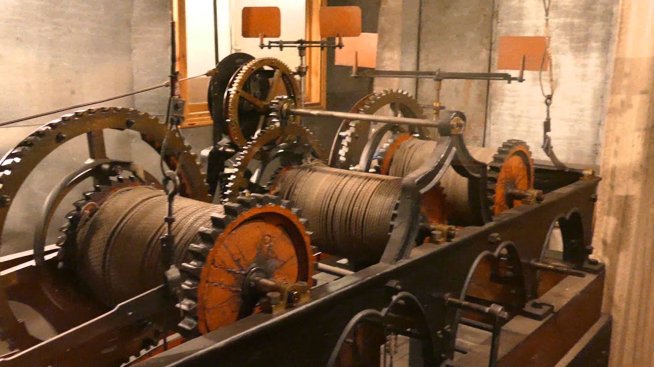 Lviv, Ukraine town hall clock tower mechanism