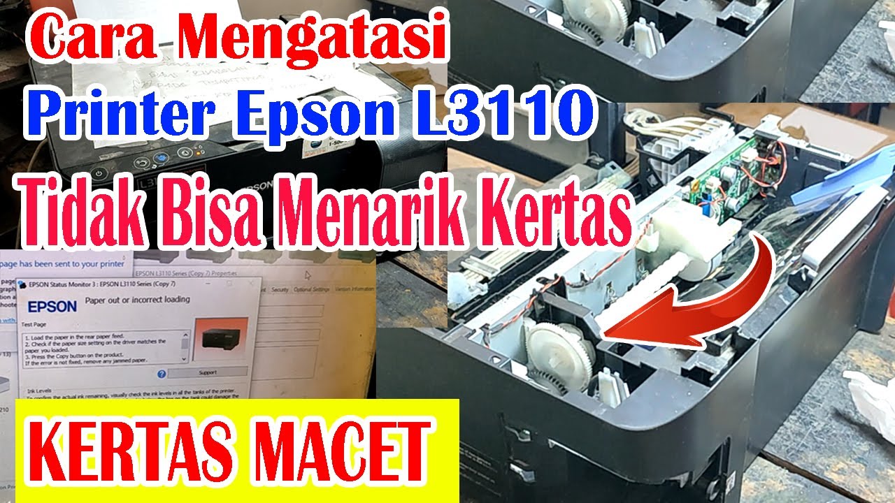 Cara Mengatasi Printer Epson L3110 Tidak Bisa Menarik Kertas, Kertas Tidak Mau Turun
