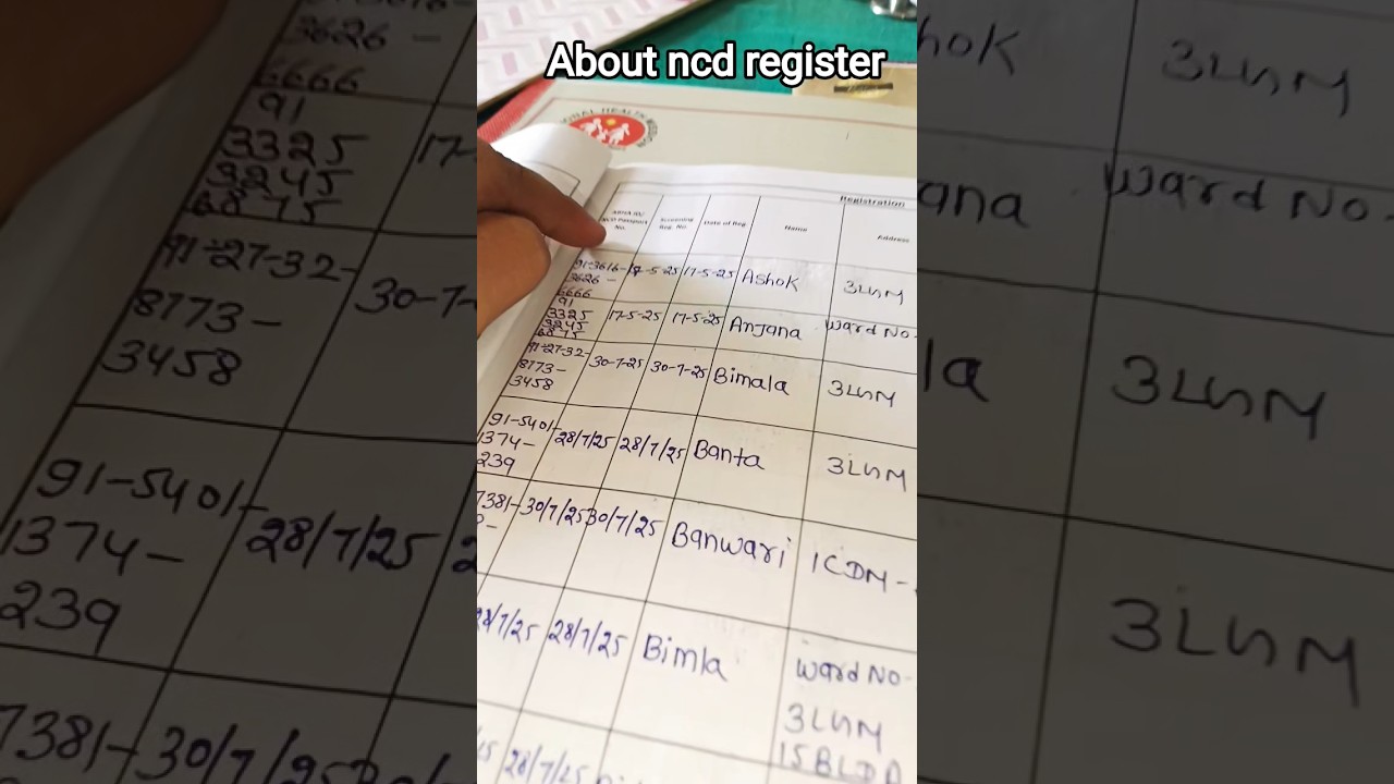 NCD register kase maintain kare #viral #tranding #youtube