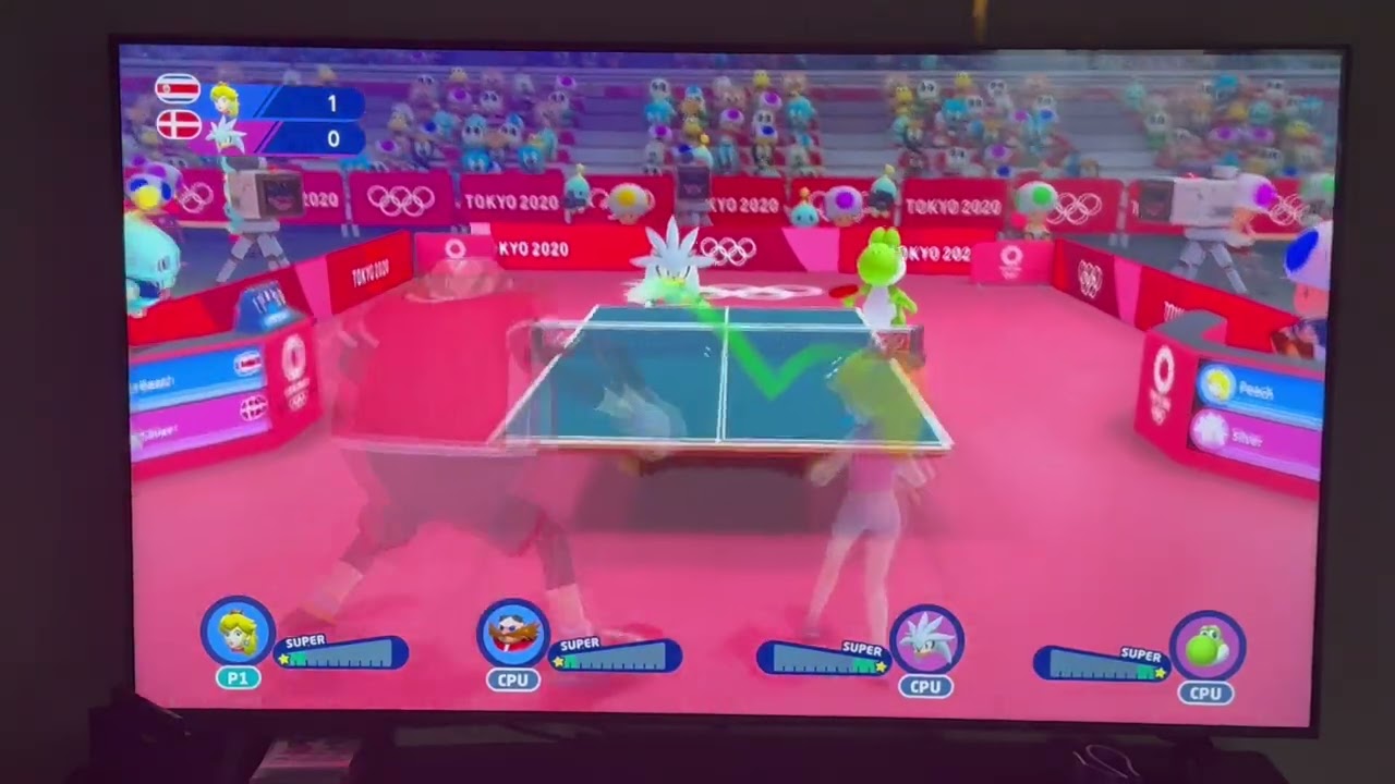 Mario & Sonic at the Olympics 2020 = Table Tennis Team #16 (Team Peach / Limited Drivers). 