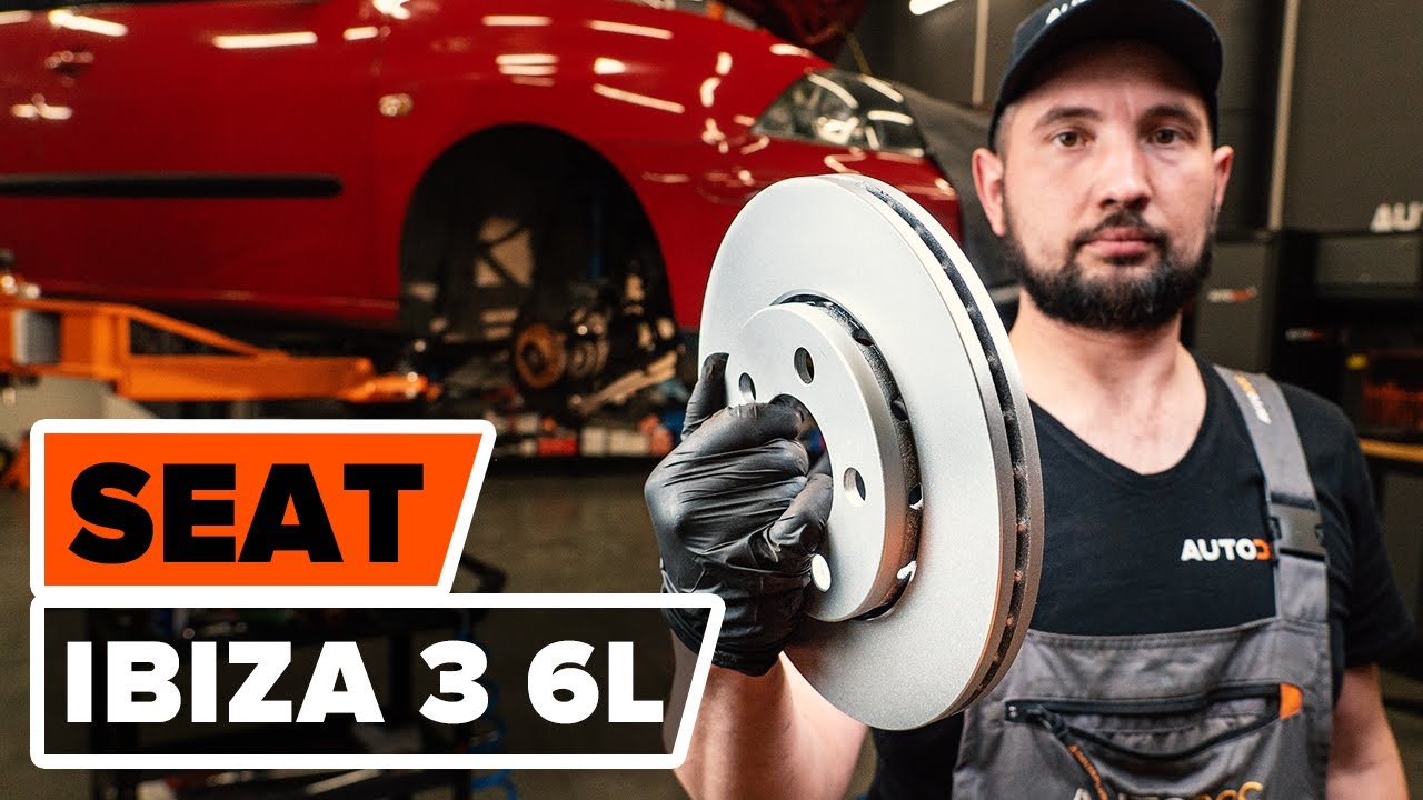 How to change front brake discs on SEAT IBIZA 3 6L [TUTORIAL AUTODOC]