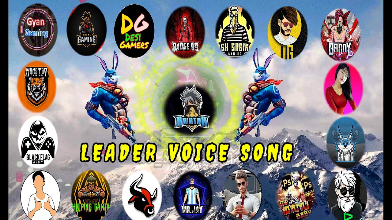 FF All Youtubers Head Voice Song 😎 || Comment Your Favourite Youtuber 😃 || Raistar voice song 💔