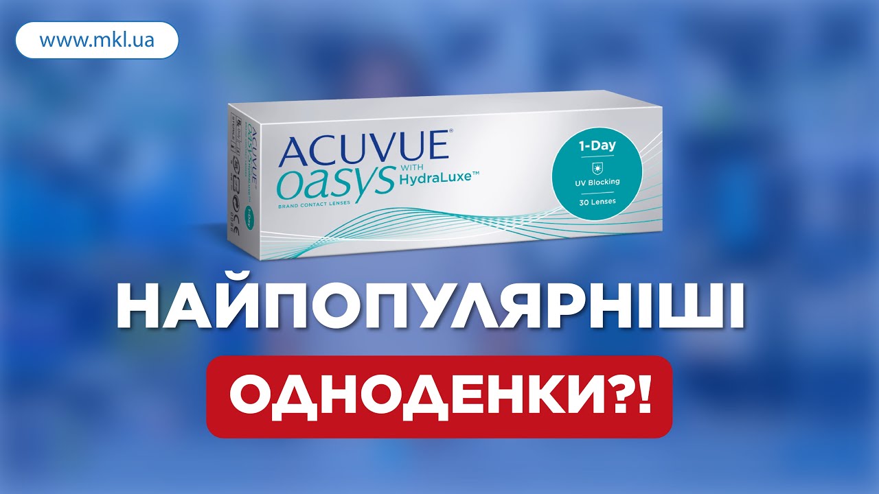 Acuvue Oasys 1-Day with Hydraluxe - найкращі одноденні лінзи на ринку України? - MKL.ua