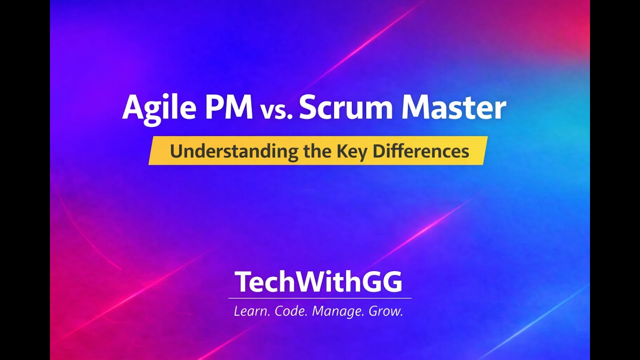 Agile Project Manager vs Scrum Master | Roles, Authority & Real-World Differences | #techwithgg
