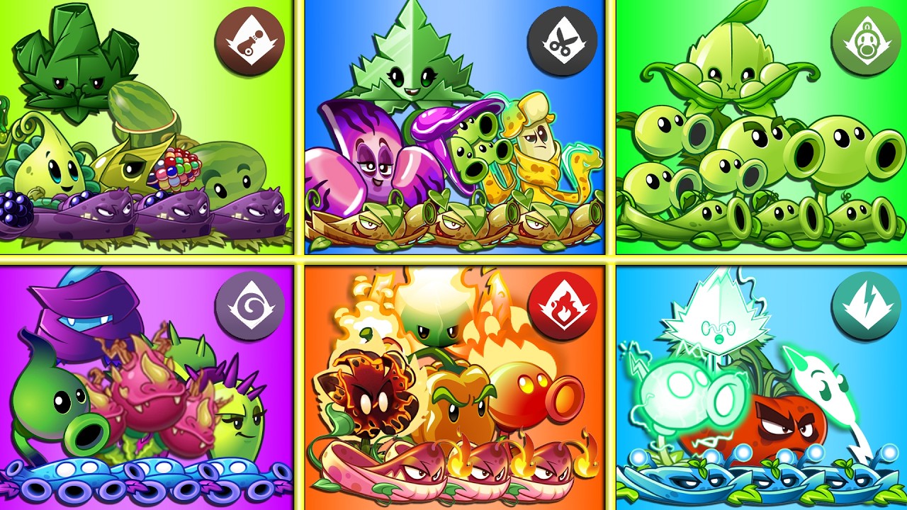 PvZ 2 - 6 Teams Plant & Vine & Mint Battle - Who Will Win? - Team Plant vs team Plants