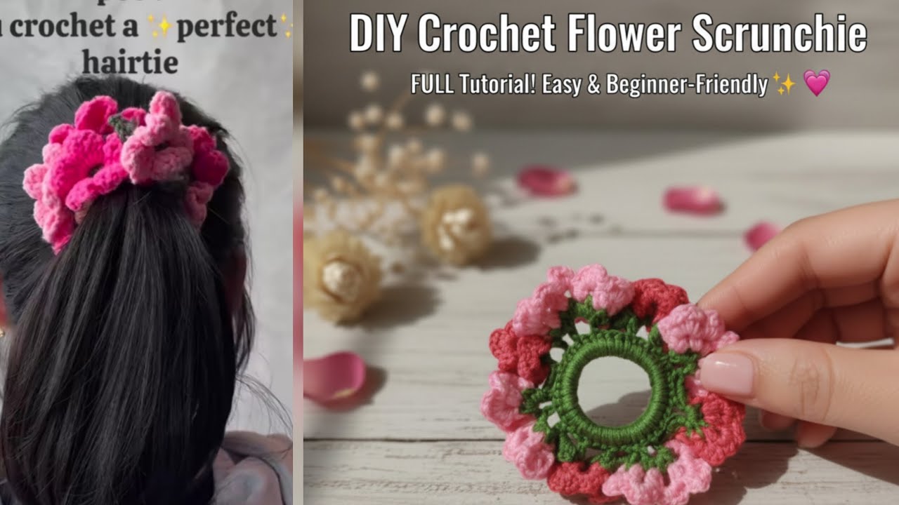 ​🔥 Trending Flower Scrunchie DIY: 10 मिनट में बनाओ ये \Easy Scrunchie\Tutorial