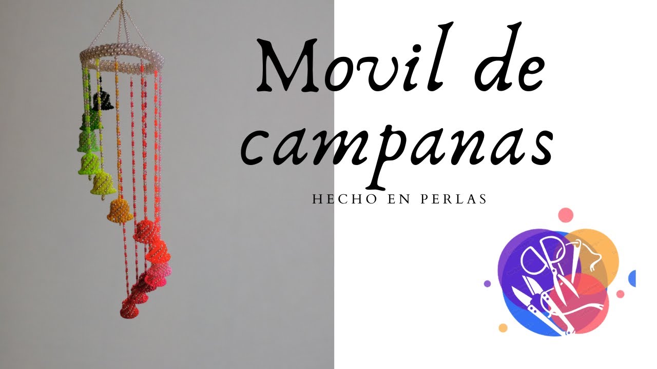 Movil de Campana hecho en Perlas