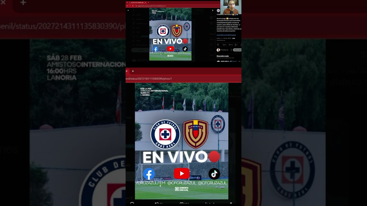 🚨Cruz Azul femenil vs Venezuela Femenil va por REDES SOCIALES