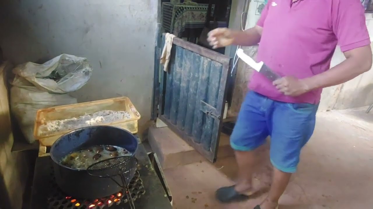 Ensinando como assar castanha no óleo