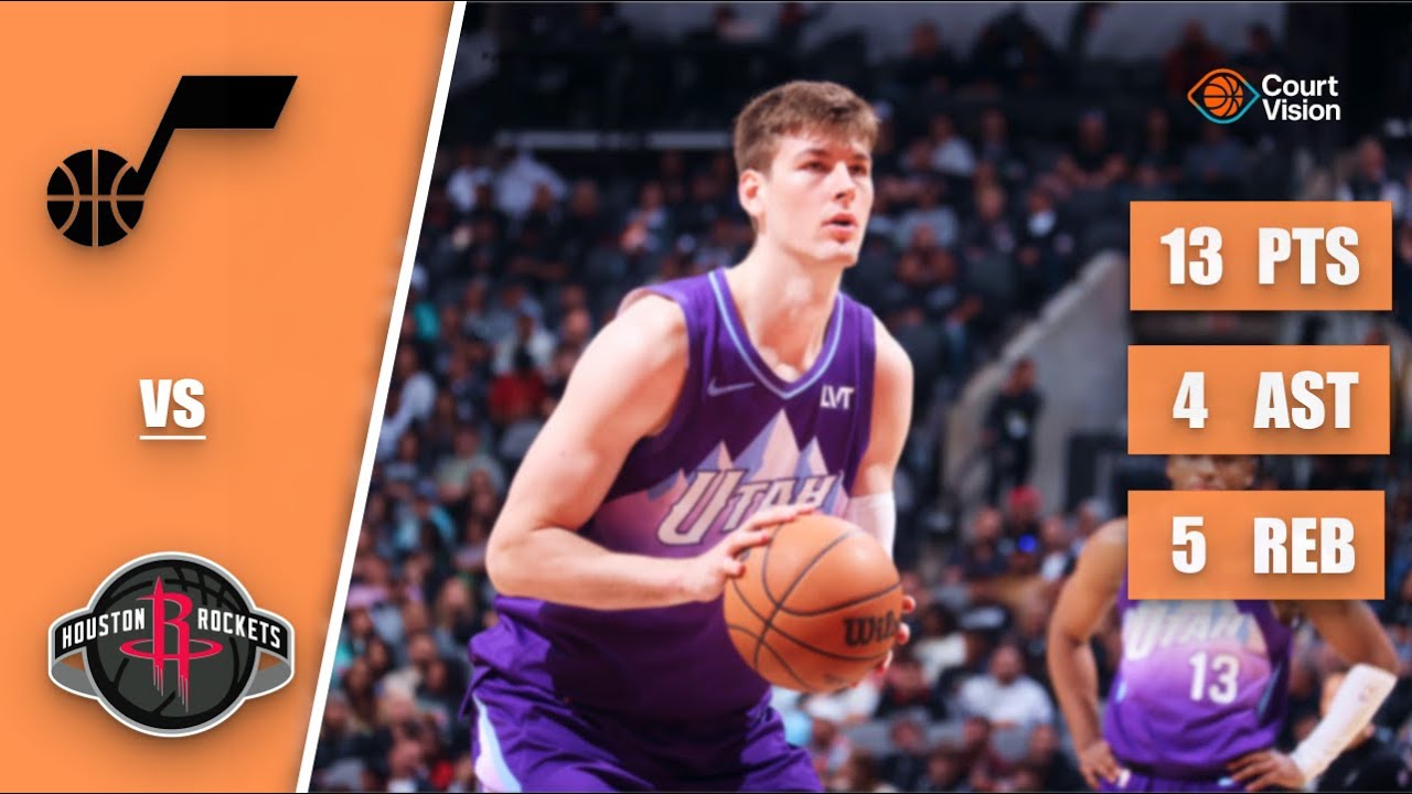 Kyle Filipowski - 13 Points, 5 Steals, 4 Assists vs Rockets - 2025-26 Regular Season