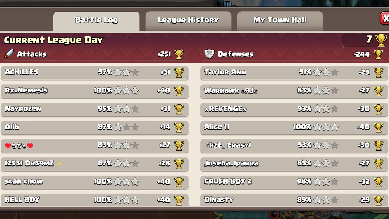 Legend League Attacks 〜started 2/26/2025 2 P.M. UTC+9 (Clash of Clans)〜