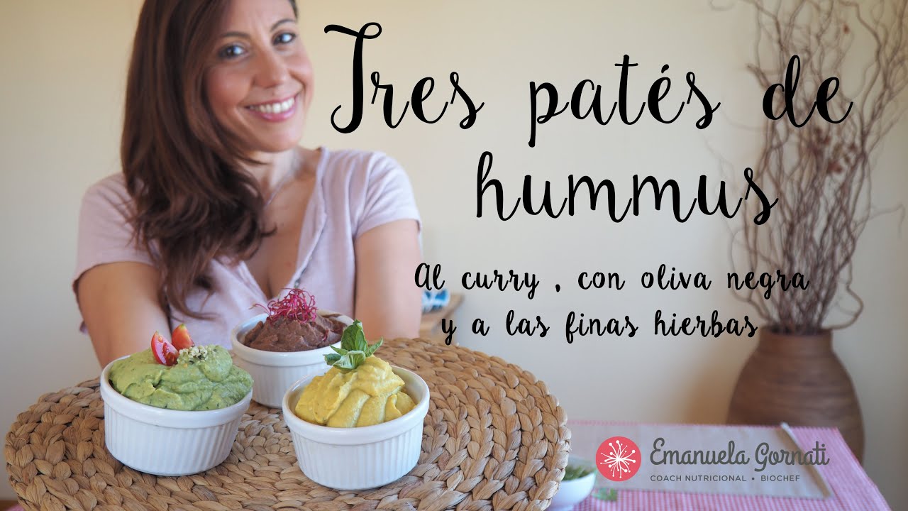 TRES RECETAS DE PATES DE HUMMUS