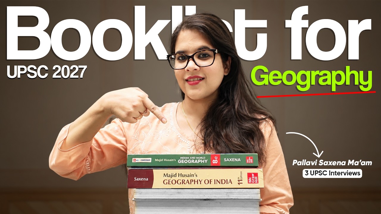 Ultimate Booklist For Geography for UPSC CSE 2027 | Pallavi Saxena Ma'am | Sarrthi IAS