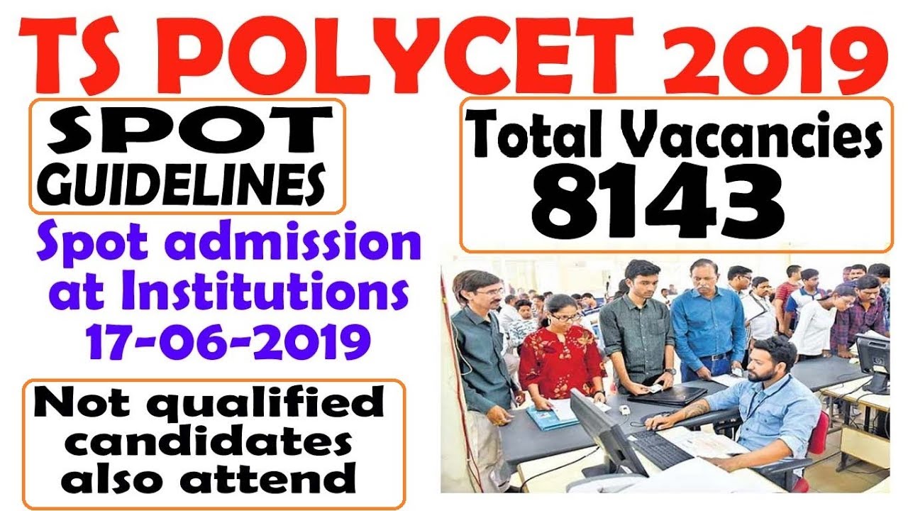 TSPOLYCET 2019 SPOT ADMISSION GUIDELINES |TSPOLYCET Left over seats after Web Counseling