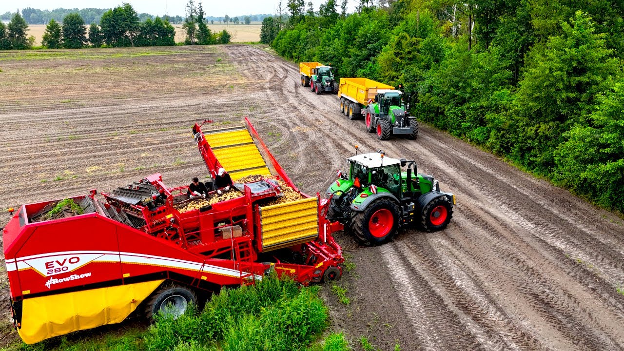 🇵🇱🥔 Deszczowe Kopanie Ziemniaków w Gr Jazdon  🚜 Fendt 728 & Grimme Evo 280 🥔🇵🇱