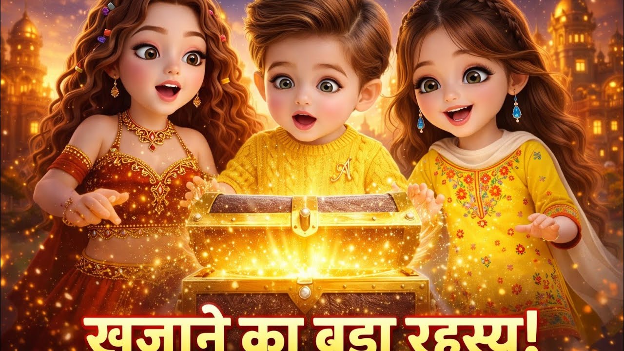 “सुनहरी महल का रहस्य 🏰 | तीन दोस्तों की रोमांचक खजाने की खोज ✨”  #KidsAdventure #TreasureHunt 
