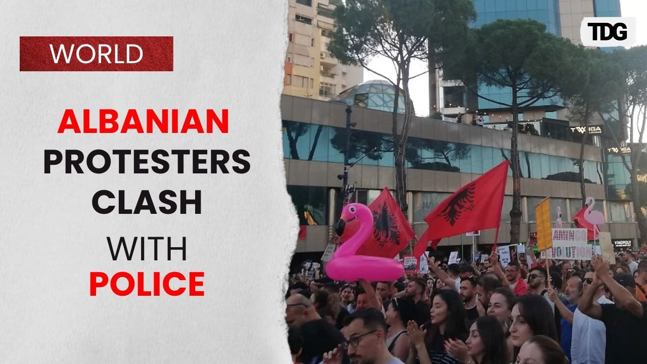 Albanian Protesters Clash with Police at Luxury Development Site