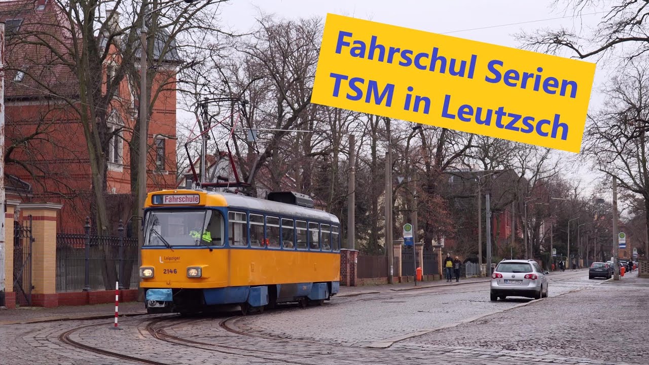 Fahrschul Serien TSM in Leutzsch - am Straßenbahnhof Leutzsch / LVB Straßenbahn