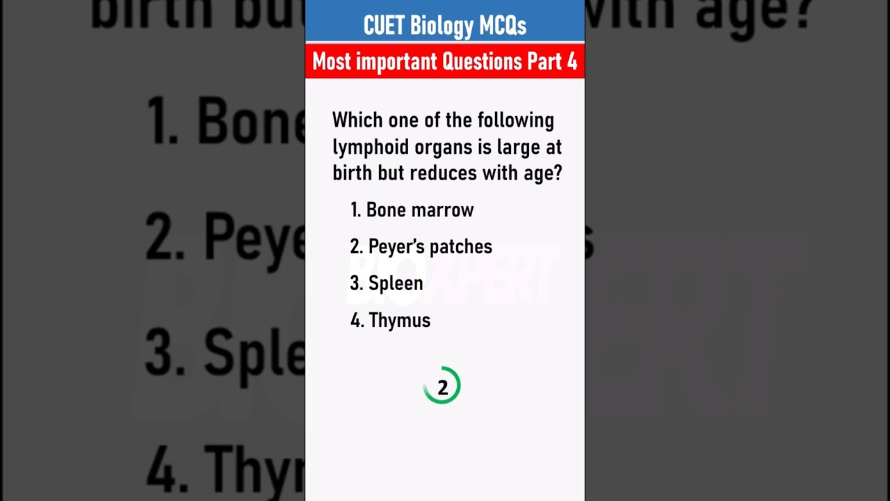 CUET Biology Practice Questions (2025) #biologymcq2024 #cuet2025 #cuet2025 #cuet