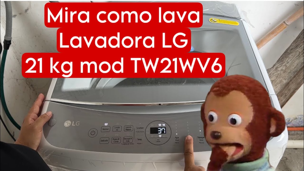 Así lava la LG 21 kg modelo tw21wv6
