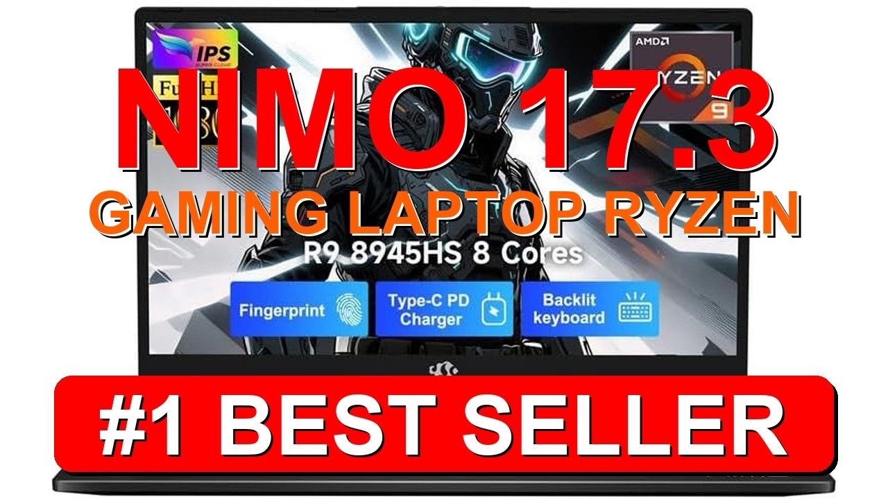 NIMO 17.3 Gaming Laptop Ryzen 9 8945HS (Beat i9 13900H Up to 5.2GHz) 32GB - B0FHWD9L3H