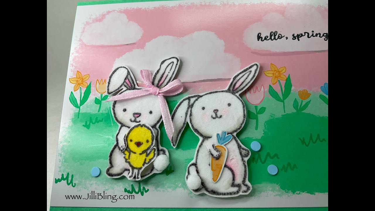 Stampin Up Easter Basket Velvet Bunnies - January Project