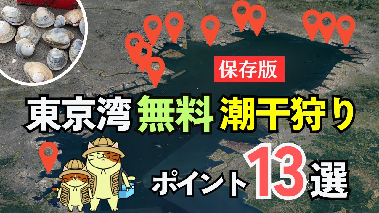 【保存版】東京湾の無料潮干狩り場13選｜千葉県、東京都、神奈川県の東京湾で無料で潮干狩りができるポイントを一挙紹介！密猟を避けるための漁業権の仕組み＆確認方法も紹介
