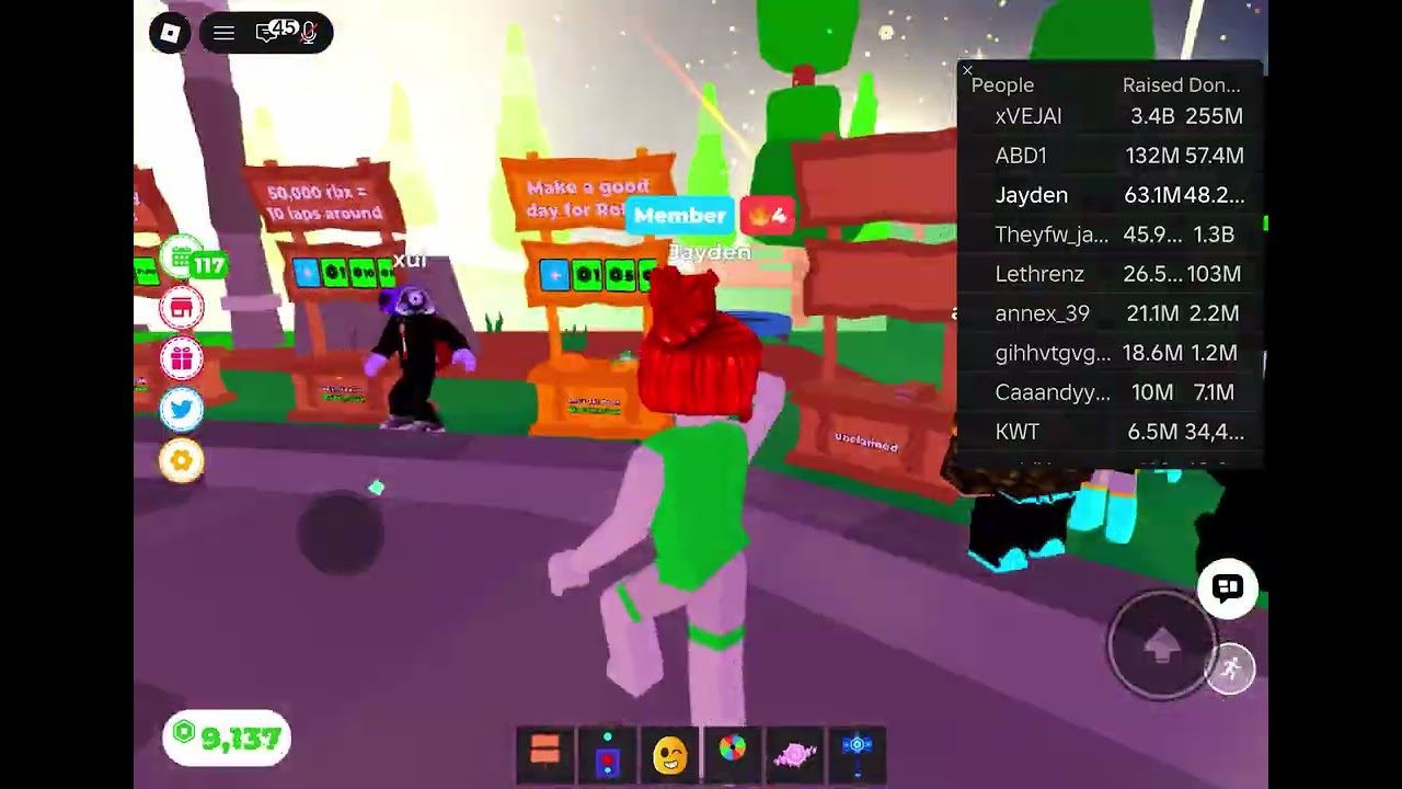 Play donate inf on Roblox