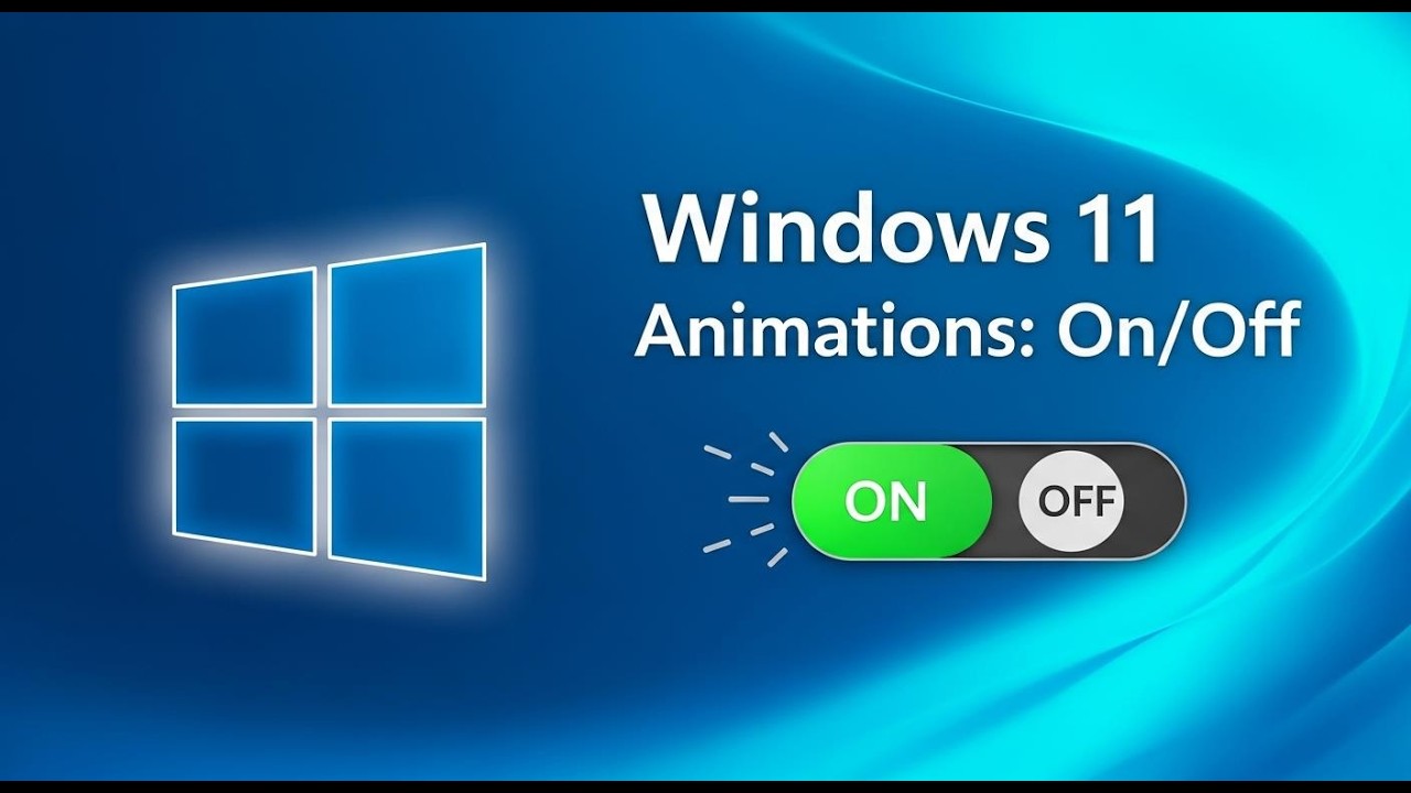 How to Turn Off Animation Effects in Windows 11 For Speed