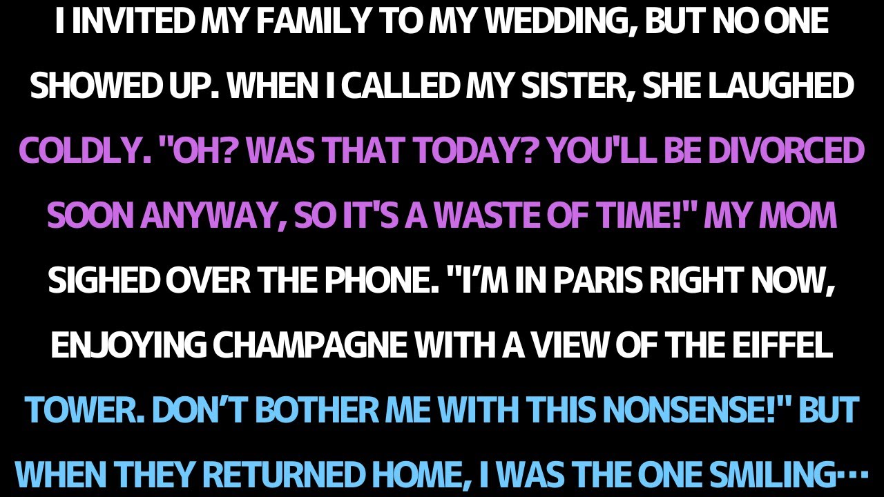 My family skipped my wedding… but when they came back, i was the one smiling
