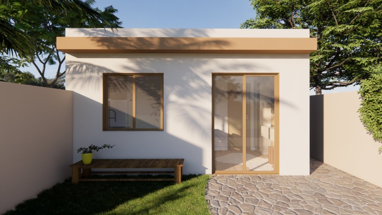 Plano de Casa 5X5 | Tiny House | Mini Casa 25 M&sup2;| 5X5 House (25 SQM)| Small House Design Idea