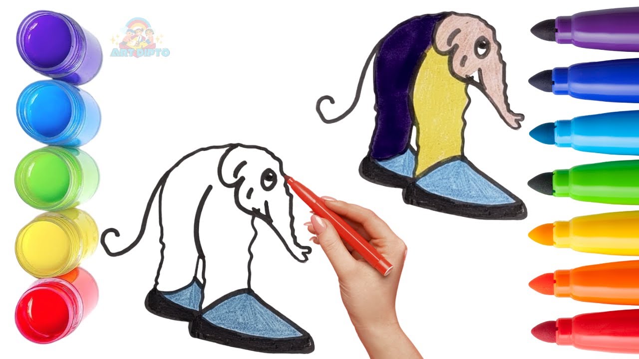 How To Draw cute Lirili Larila Drawing, Painting & Coloring For Kids and Toddlers_🌈🎨