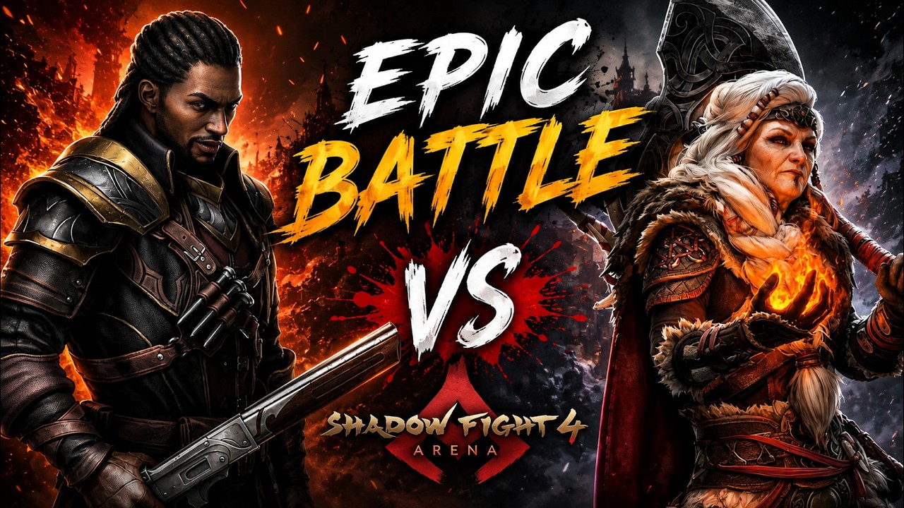 Lord Gideon vs Nonna 🔥 Epic Battle | Shadow Fight 4 Arena Gameplay | #4k