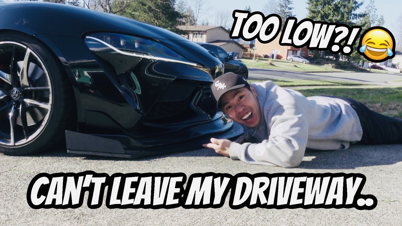 INSANE Carbon Fiber Lip & Chassis Mounted Splitter install on my SUPRA! 👀 SAYBER DESIGN