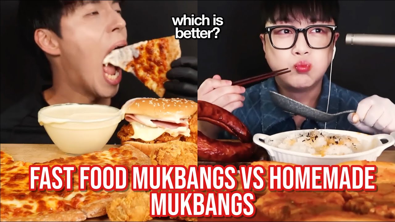 FAST FOOD mukbangs vs HOME COOKED mukbangs