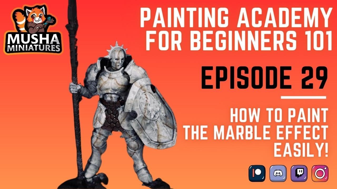 Paint Marble Effect with Brush: Beginner's Guide | Musha's Painting Academy #29