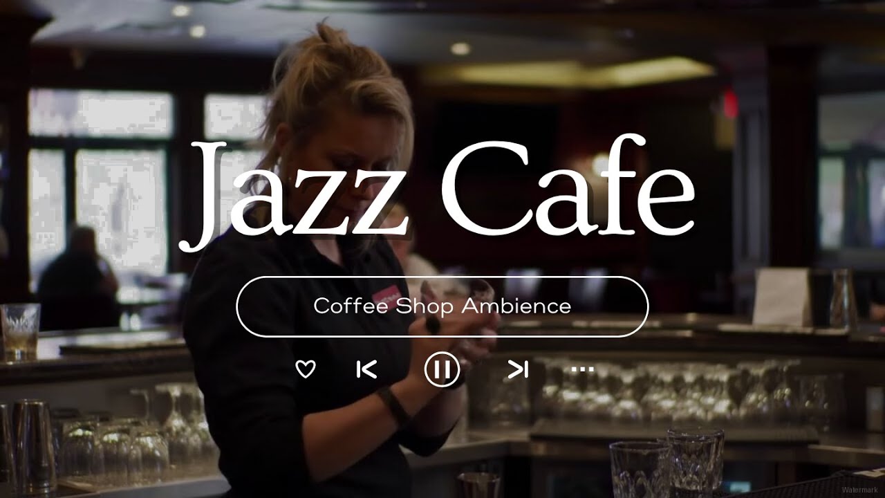 Relaxing Jazz Instrumental Music 🌸 4K Spring Coffee Shop Ambience & Smooth Jazz Music for Studying