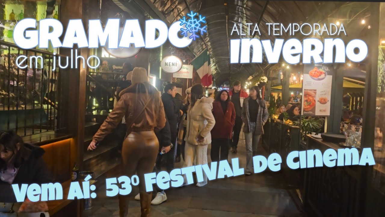 GRAMADO RS  Sucesso Alta Temporada movimento julho de 2025 | Rua Coberta Casa Show