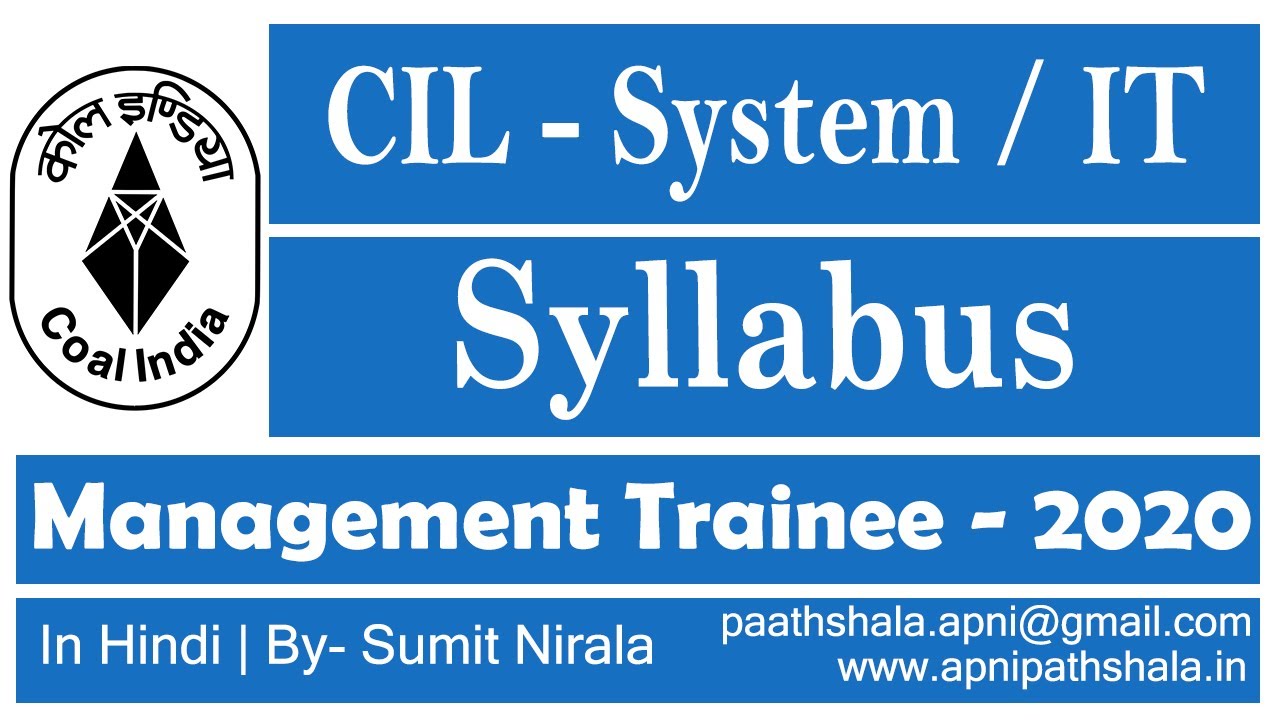 Syllabus - CIL System IT | Coal India Limited - Management Trainee