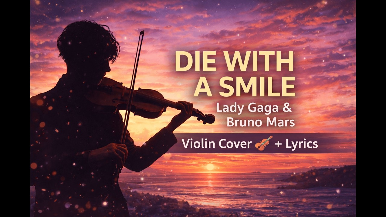 Die With a Smile – Lady Gaga & Bruno Mars | Violin Cover with Lyrics 🎻