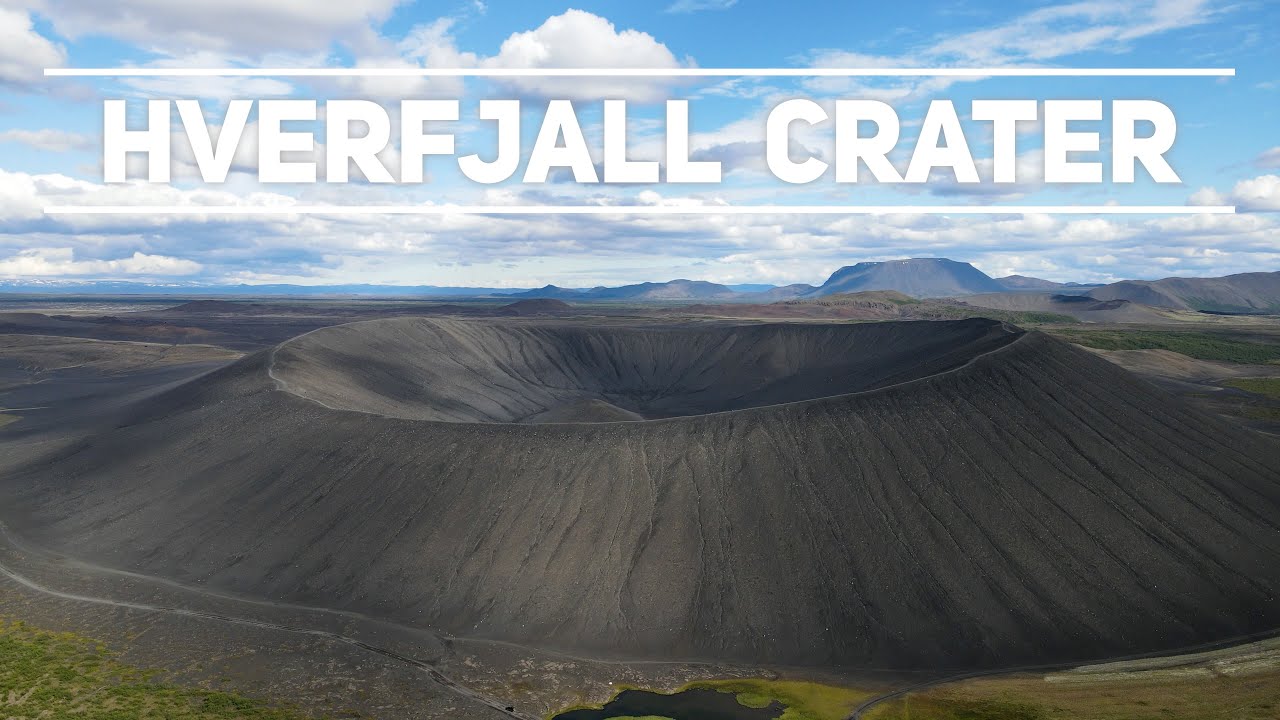 Hverfjall Huge Volcanic Crater | One of the Largest of its kind on the Planet | Flyover