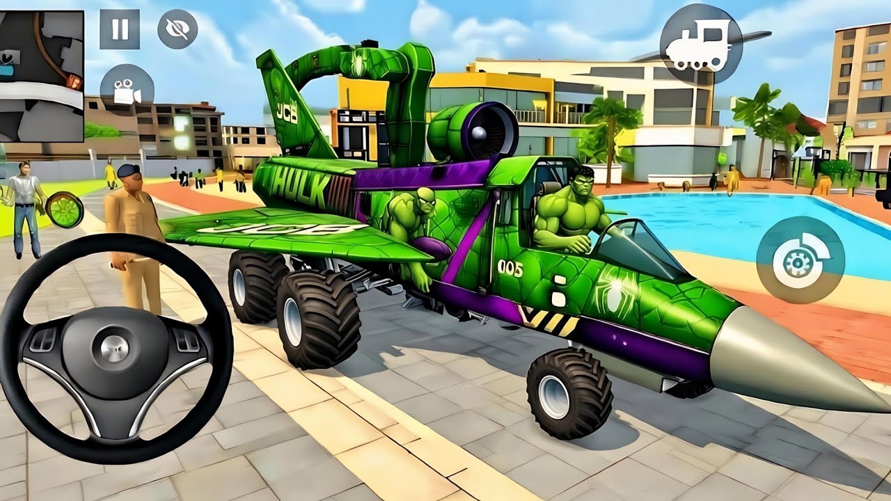 🕷️Hulk Tyre Wala Aroplane& Yellow Spiderman 3D Game🤩Indian Thift Auto🤑Purchase Lot's of Spiderman
